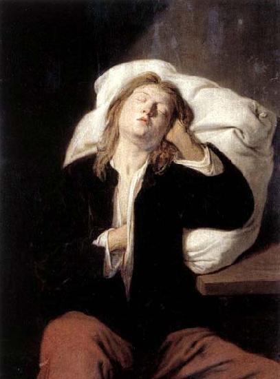 David Ryckaert Man Sleeping oil painting picture
